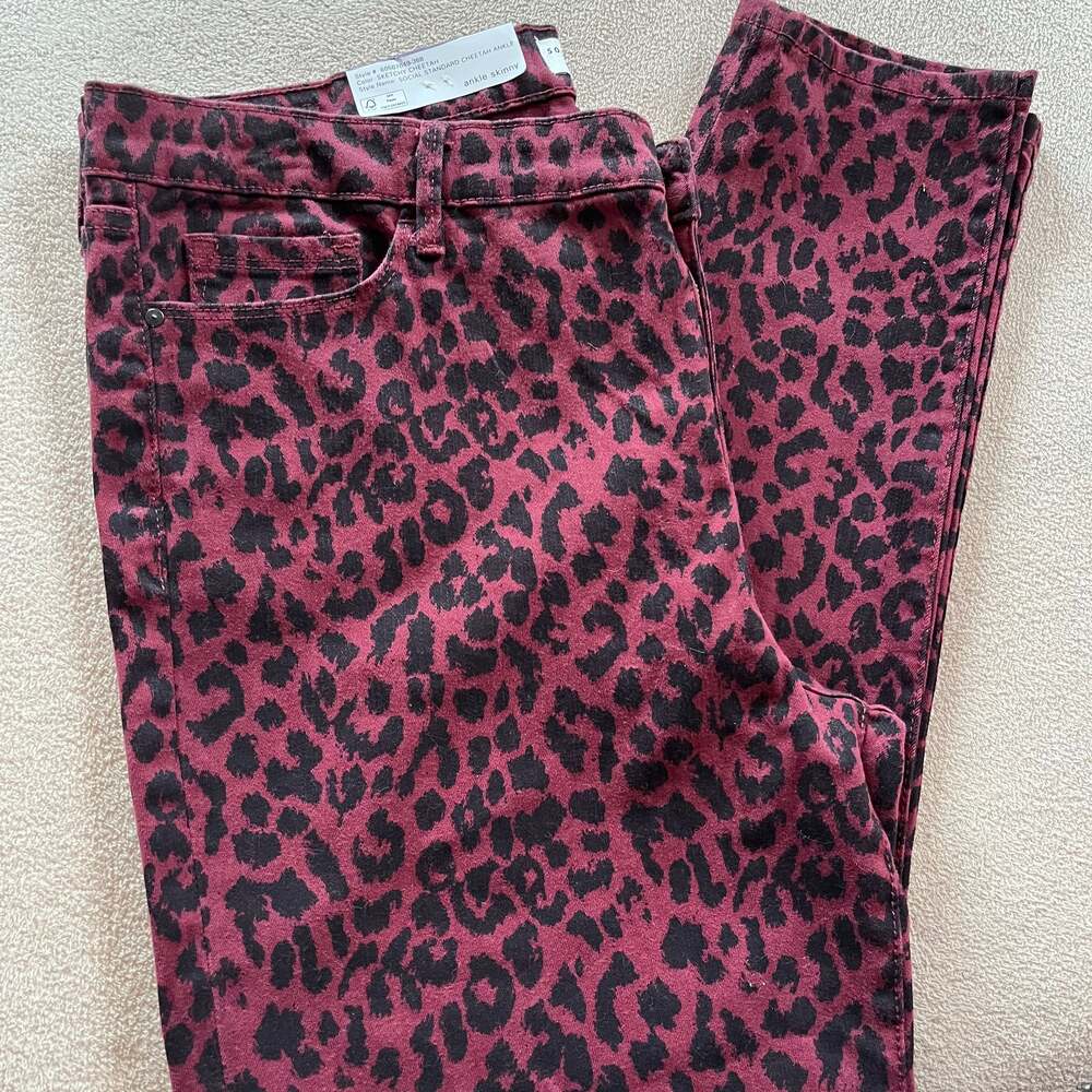 Social Standard by Sanctuary Mid-Rise Merlot Ankle Skinny Jeans